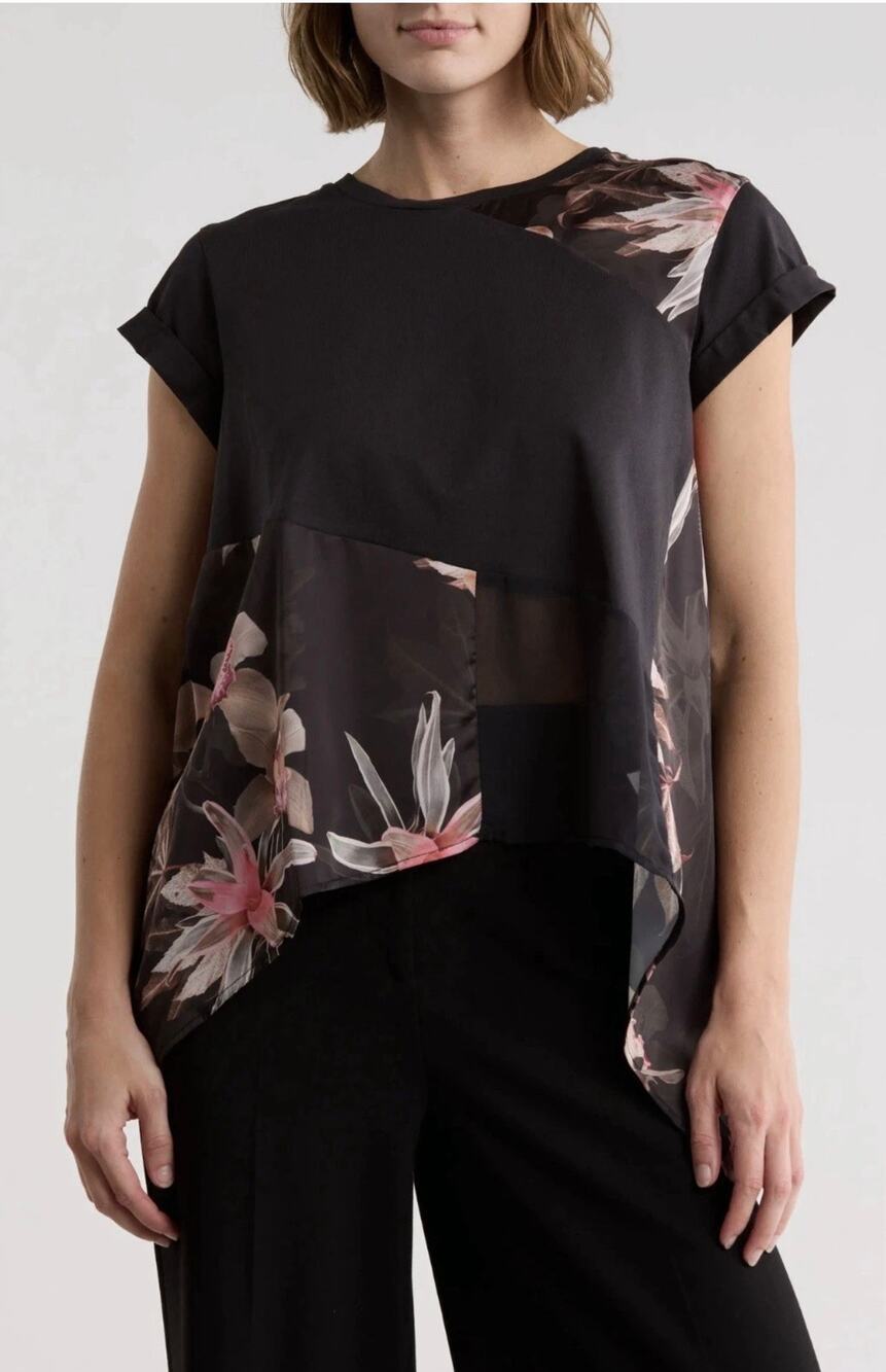 Chic AllSaints Zala Colorblock Cap Sleeve Top size medium - New!